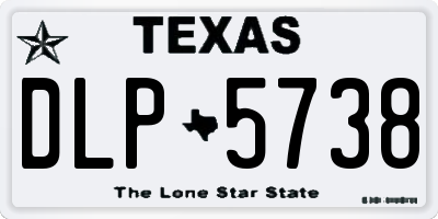 TX license plate DLP5738