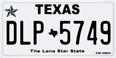 TX license plate DLP5749
