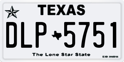 TX license plate DLP5751