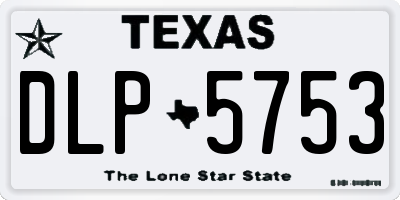 TX license plate DLP5753