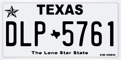 TX license plate DLP5761