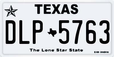 TX license plate DLP5763