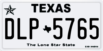 TX license plate DLP5765