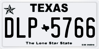 TX license plate DLP5766