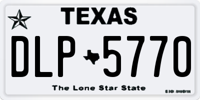 TX license plate DLP5770