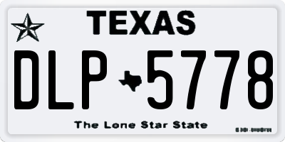 TX license plate DLP5778