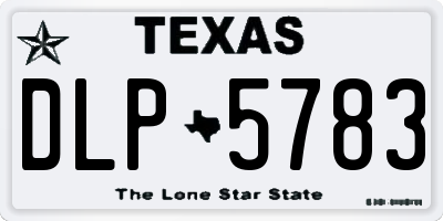 TX license plate DLP5783