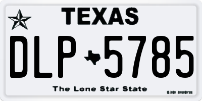 TX license plate DLP5785