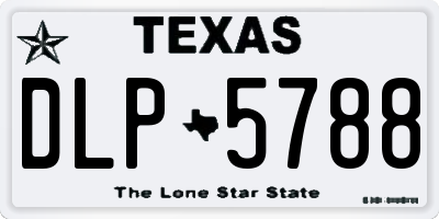 TX license plate DLP5788