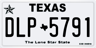 TX license plate DLP5791