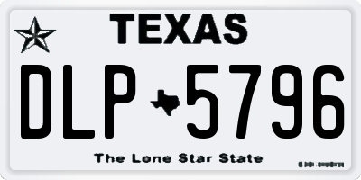 TX license plate DLP5796
