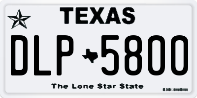 TX license plate DLP5800