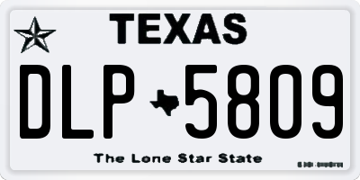 TX license plate DLP5809