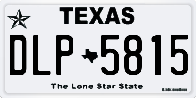 TX license plate DLP5815