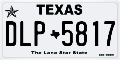 TX license plate DLP5817
