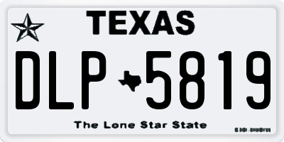 TX license plate DLP5819