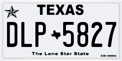 TX license plate DLP5827