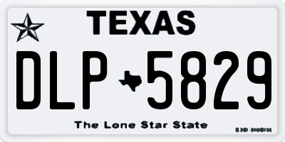 TX license plate DLP5829
