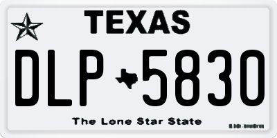 TX license plate DLP5830