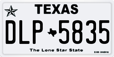 TX license plate DLP5835