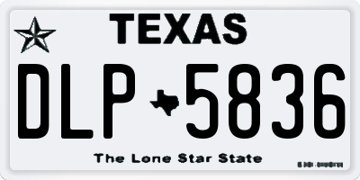 TX license plate DLP5836