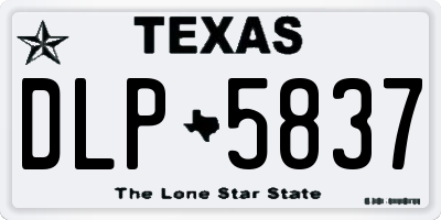 TX license plate DLP5837