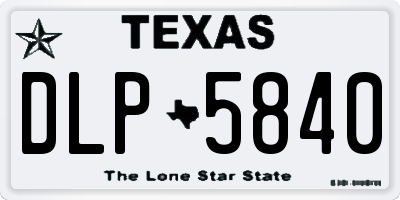 TX license plate DLP5840