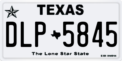 TX license plate DLP5845