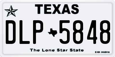 TX license plate DLP5848