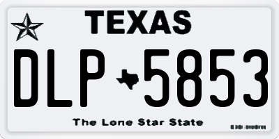 TX license plate DLP5853