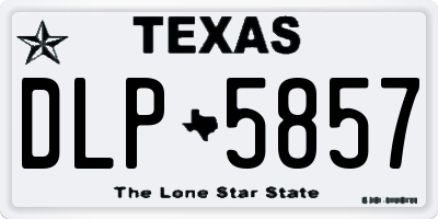 TX license plate DLP5857