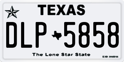 TX license plate DLP5858