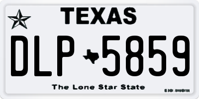 TX license plate DLP5859