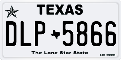 TX license plate DLP5866