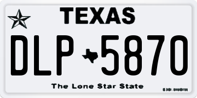 TX license plate DLP5870