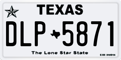 TX license plate DLP5871