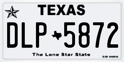 TX license plate DLP5872