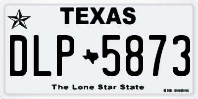 TX license plate DLP5873