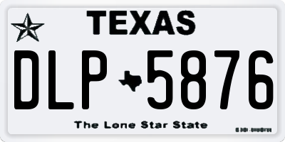 TX license plate DLP5876