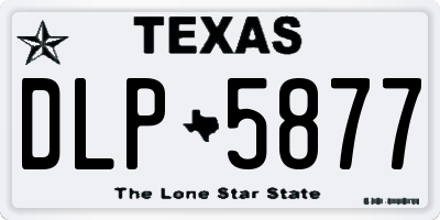 TX license plate DLP5877