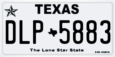 TX license plate DLP5883