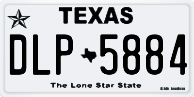 TX license plate DLP5884