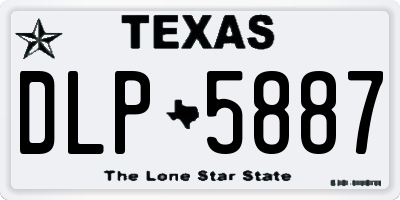 TX license plate DLP5887