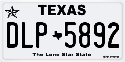 TX license plate DLP5892