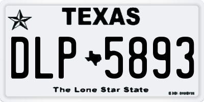 TX license plate DLP5893