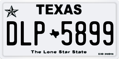 TX license plate DLP5899