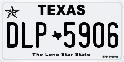 TX license plate DLP5906