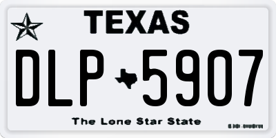 TX license plate DLP5907