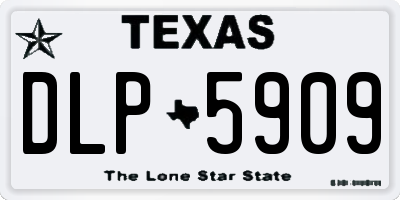 TX license plate DLP5909