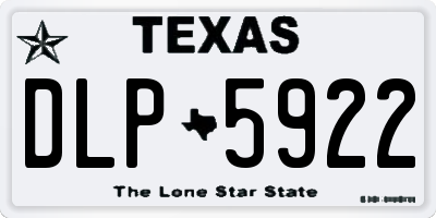 TX license plate DLP5922